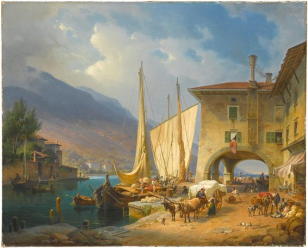 Carl Friedrich Heinzmann - Porto di Torbole (1846)